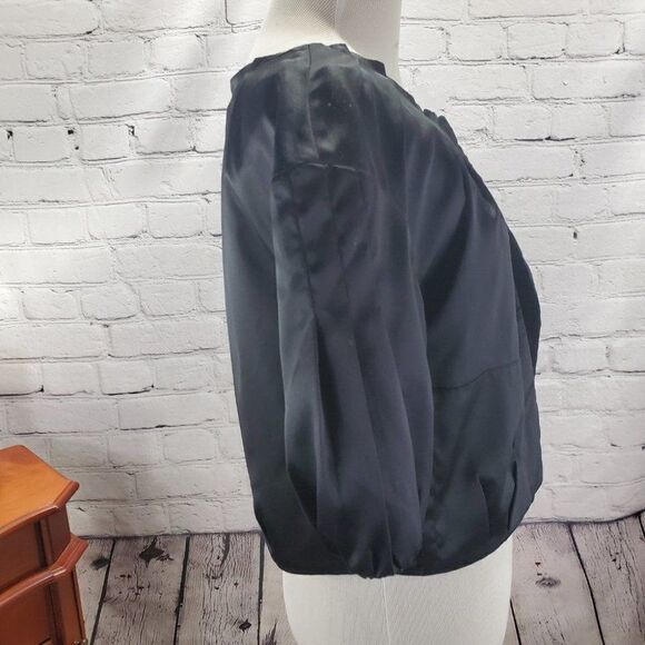 ELLE Black Cropped Dress Cardigan Jeweled Collar Detail Jacket - Picture 5 of 16